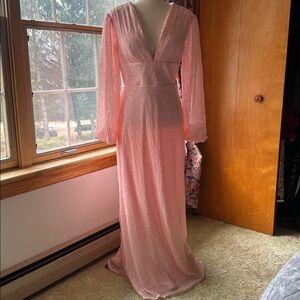 Elegant Pink Sequin Gown